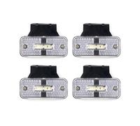 Rear Brake Lights 4x/6x/8x/10x 12V 24V Car External LED Side Marker Warning Light Clearance Signal For Trailer Truck Lorry RV Yellow White Red Light Indicator(4pcs white)