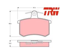 REAR BRAKE PAD SET DISC BRAKE FITS: ALFA ROMEO 164 SEDAN 2.0 T.S. /2.0 T.S. /