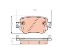 REAR BRAKE PAD SET DISC BRAKE FITS: AUDI A1 1.4 TFSI/2.0 TDI/1.6 TDI/S1 QUATT