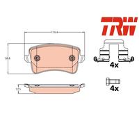 REAR BRAKE PAD SET DISC BRAKE FITS: AUDI A5 / S5 RS5 QUATTRO/2.0 TDI/3.0 TDI/