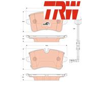 REAR BRAKE PAD SET DISC BRAKE FITS: AUDI A8 / S8 D4 3.0 TFSI QUATTRO/3.0 TDI/