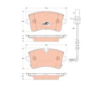 REAR BRAKE PAD SET DISC BRAKE FITS: AUDI A8 / S8 D4 3.0 TFSI QUATTRO/3.0 TDI/