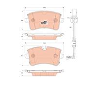 REAR BRAKE PAD SET DISC BRAKE FITS: AUDI A8 / S8 D4 3.0 TFSI QUATTRO/3.0 TDI/