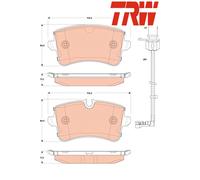 REAR BRAKE PAD SET DISC BRAKE FITS: AUDI A8 / S8 D4 6.3 W12 QUATTRO/3.0 TFSI