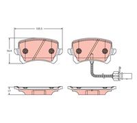 REAR BRAKE PAD SET DISC BRAKE FITS: AUDI Q3 RS 2.5 QUATTRO/RS PERFORMANCE 2.5