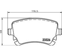 BREMBO P85143 Brake Pad Set For Disc Brake Rear Lucas System Fits Audi Bentley