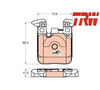 REAR BRAKE PAD SET DISC BRAKE FITS: BMW 1 SPORTS HATCH 125 D/120 D/118 D/125