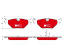 REAR BRAKE PAD SET DISC BRAKE FITS: BMW 3 SEDAN 316 I/318 I/318 IS/320 I/325