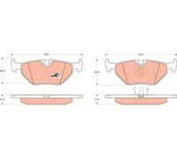 REAR BRAKE PAD SET DISC BRAKE FITS: BMW 3 SEDAN M3 2.3/M3 EVO II 2.5/M3 EVO I