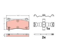 REAR BRAKE PAD SET DISC BRAKE FITS: BMW 4 COUPE M4/M4 COMPETITION/M4 CS.BMW 4