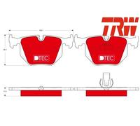 REAR BRAKE PAD SET DISC BRAKE FITS: BMW 7 SEDAN 730 I IL/740 I IL/750 I IL/72