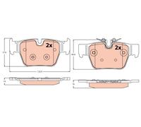 REAR BRAKE PAD SET DISC BRAKE FITS: BMW X2 M35 I.BMW 1 M 135 I XDRIVE.BMW 2 G