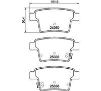 REAR BRAKE PAD SET DISC BRAKE FITS: BYD M6 2.0/2.4.BYD S6 2.4/2.0.EMGRAND EC8