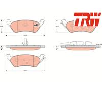 REAR BRAKE PAD SET DISC BRAKE FITS: CHRYSLER TOWN COUNTRY IV 2.4/3.3/2.5 CRD/