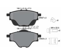 REAR BRAKE PAD SET DISC BRAKE FITS: CITROËN C4 GRAND PICASSO II 1.6 VTI 120/1