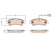 REAR BRAKE PAD SET DISC BRAKE FITS: FITS FOR DUCATO VAN 140 NATURAL POWER/150