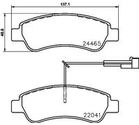 REAR BRAKE PAD SET DISC BRAKE FITS: FITS FOR DUCATO VAN 140 NATURAL POWER/150