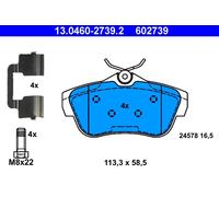 Brake pads 13.0460-2739.2 ATE for FIAT PEUGEOT CITROËN TOYOTA