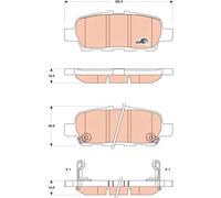 REAR BRAKE PAD SET DISC BRAKE FITS: FITS FOR NISSAN LEAF ELECTRIC.FITS FOR NI