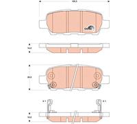 REAR BRAKE PAD SET DISC BRAKE FITS: FITS FOR NISSAN X-TRAIL II 2.0 DCI/2.0 DC