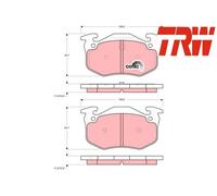 REAR BRAKE PAD SET DISC BRAKE FITS: FITS FOR RENAULT 19 1.9 D /1.8 16V /1.8