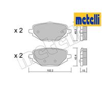 REAR BRAKE PAD SET DISC BRAKE FITS: FITS FOR RENAULT CAPTUR II E-TECH 160 I