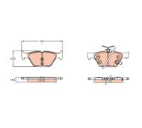 REAR BRAKE PAD SET DISC BRAKE FITS: FITS FOR SUBARU LIBERTY V SEDAN 2.5 AWD .