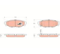 REAR BRAKE PAD SET DISC BRAKE FITS: FITS FOR SUBARU XV HATCH MÉDIO 2.0 D AWD/