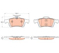 REAR BRAKE PAD SET DISC BRAKE FITS: FORD C-MAX II 1.6 TI/1.6 ECOBOOST/1.6 TDC