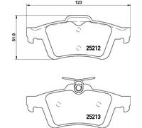 REAR BRAKE PAD SET DISC BRAKE FITS: FORD C-MAX II 1.6 TI/1.6 ECOBOOST/1.6 TDC