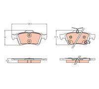 REAR BRAKE PAD SET DISC BRAKE FITS: FORD FOCUS III 2.3 RS AWD I