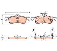 REAR BRAKE PAD SET DISC BRAKE FITS: HONDA CIVIC IX 1.4 I-VTEC /1.8 I-VTEC /2.