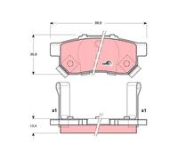 REAR BRAKE PAD SET DISC BRAKE FITS: HONDA CIVIC VI HATCHBACK 1.6 I /1.6 VTI .