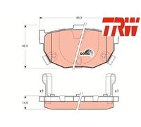 REAR BRAKE PAD SET DISC BRAKE FITS: HYUNDAI LANTRA I SEDAN 1.5 I.E./1.6 I.E.