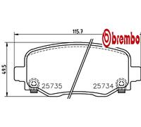 Brembo Brake Pad Set P 37 020 – Disc Brake for Jeep Cherokee