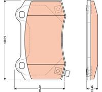 REAR BRAKE PAD SET DISC BRAKE FITS: JEEP GRAND CHEROKEE IV 3.6 V6 4X4/5.7 V8