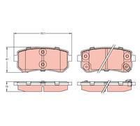 REAR BRAKE PAD SET DISC BRAKE FITS: KIA CEE'D SW 1.4 CVVT/1.6 CVVT/1.4/1.6/1.