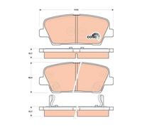 REAR BRAKE PAD SET DISC BRAKE FITS: KIA SORENTO II 2.0 CRDI/2.0 CRDI 4WD/2.4
