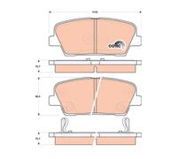 REAR BRAKE PAD SET DISC BRAKE FITS: KIA SORENTO II 2.0 CRDI/2.0 CRDI 4WD/2.4