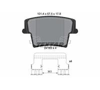 REAR BRAKE PAD SET DISC BRAKE FITS: LANCIA THEMA 3.0 D /3.0 D /3.6 /3.6 4WD .