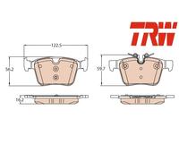 REAR BRAKE PAD SET DISC BRAKE FITS: LAND ROVER RANGE ROVER EVOQUE 2.2 D/2.2 D