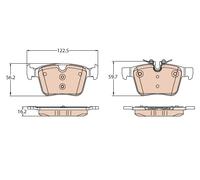 REAR BRAKE PAD SET DISC BRAKE FITS: LAND ROVER RANGE ROVER EVOQUE 2.2 D/2.2 D