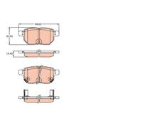 REAR BRAKE PAD SET DISC BRAKE FITS: LEXUS CT 200H .TOYOTA IST 1.33 /1.4 D-4D