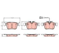 REAR BRAKE PAD SET DISC BRAKE FITS: MASERATI GHIBLI III 3.0 D/3.0/3.0 S.MASER