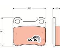 REAR BRAKE PAD SET DISC BRAKE FITS: MERCEDES-BENZ 190 SEDAN E 2.3-16/E 2.3-16