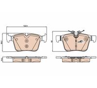 REAR BRAKE PAD SET DISC BRAKE FITS: MERCEDES-BENZ C-CLASS C 200 /C 220 BLUETE