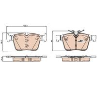 REAR BRAKE PAD SET DISC BRAKE FITS: MERCEDES-BENZ C-CLASS C 200 /C 220 BLUETE