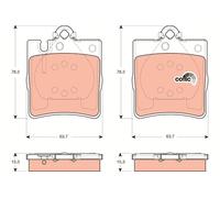 REAR BRAKE PAD SET DISC BRAKE FITS: MERCEDES-BENZ E-CLASS E 320 /E 280 /E 280
