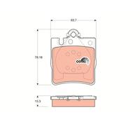 REAR BRAKE PAD SET DISC BRAKE FITS: MERCEDES-BENZ E-CLASS E 320 /E 420 /E 50