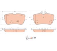 REAR BRAKE PAD SET DISC BRAKE FITS: MERCEDES-BENZ SL 500 /350 /400 /400 .MERC